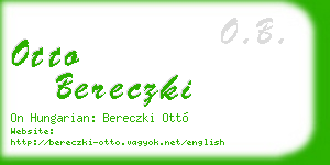 otto bereczki business card