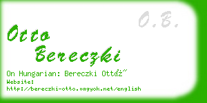 otto bereczki business card